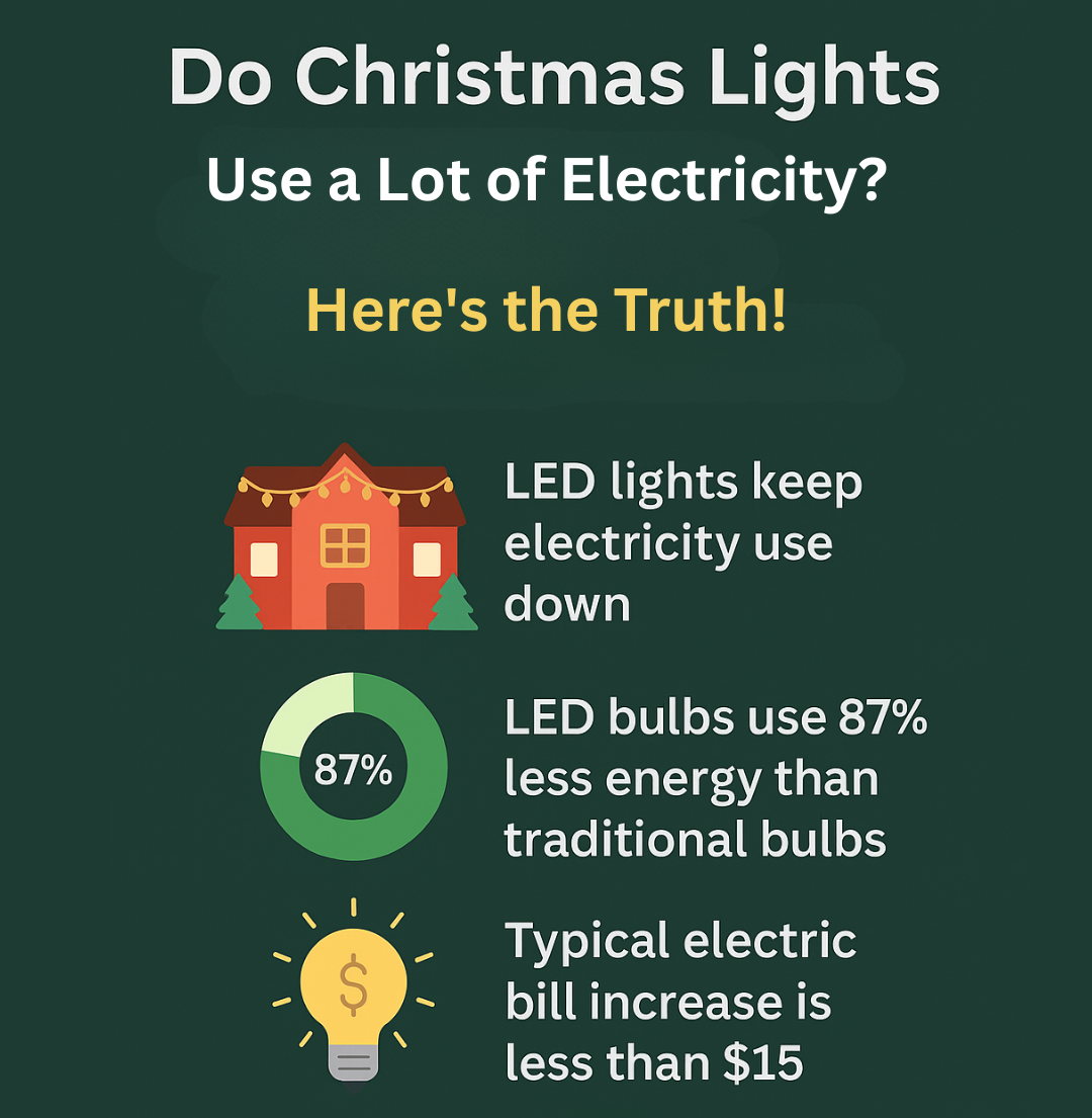 Do Christmas Lights Use a Lot of Electricity – Blue Duck Christmas Lights Infographic
