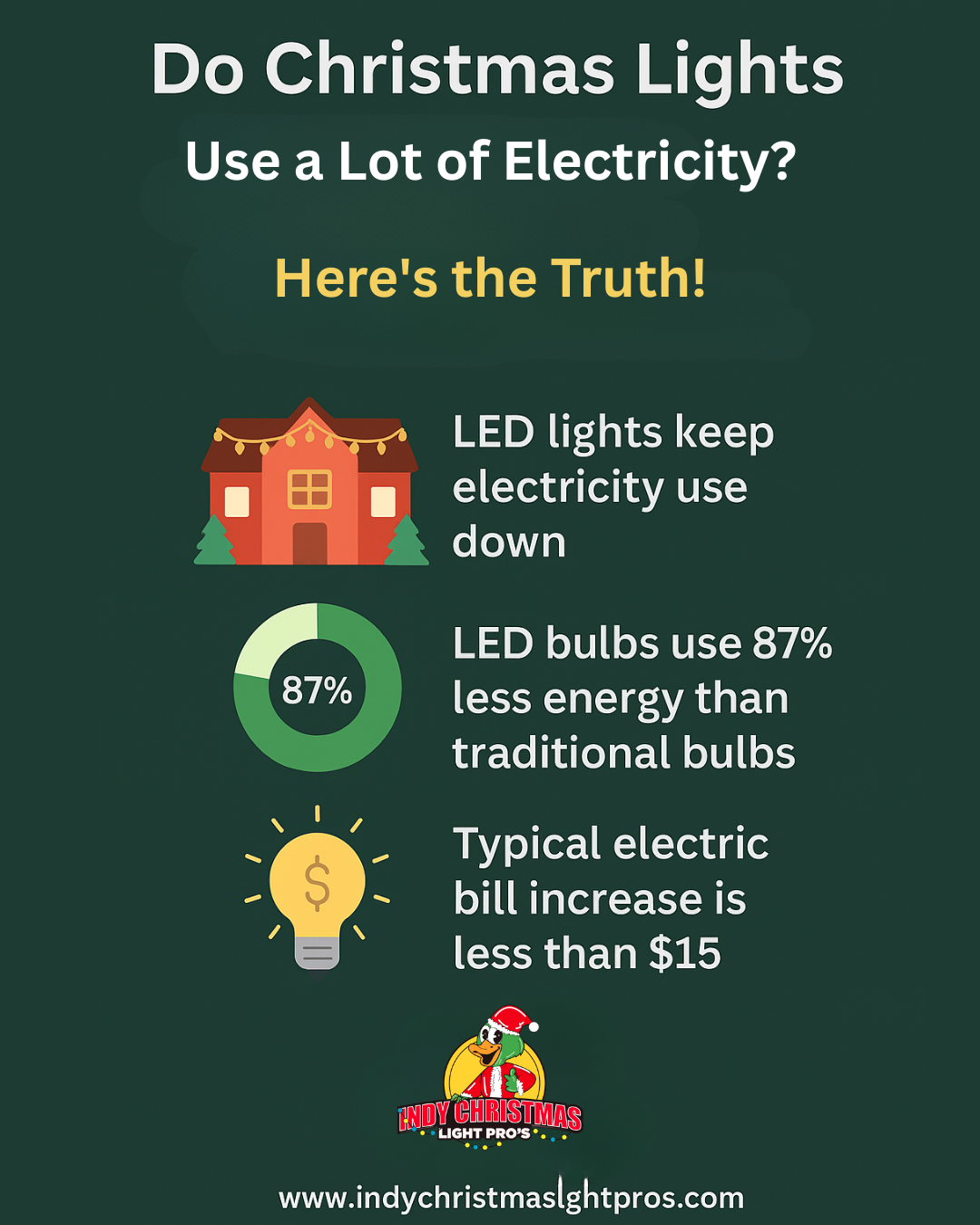 Do Christmas Lights Use a Lot of Electricity – Indy Christmas Light Pros Infographic