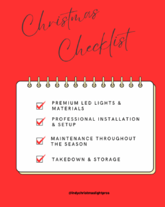 What's Included in Your Holiday Lighting Quote - Indy Christmas Light Pros Christmas Checklist
