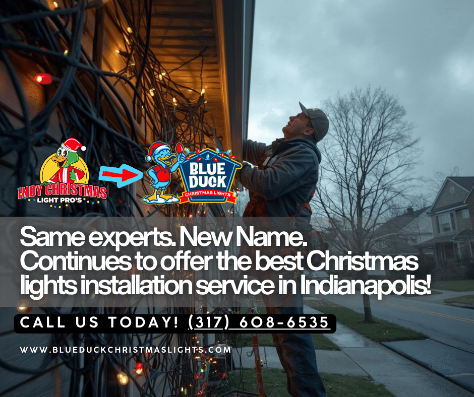 Blue Duck Christmas Lights provides the best Christmas lights installation in Indianapolis, transforming this home with professional design and flawless execution.