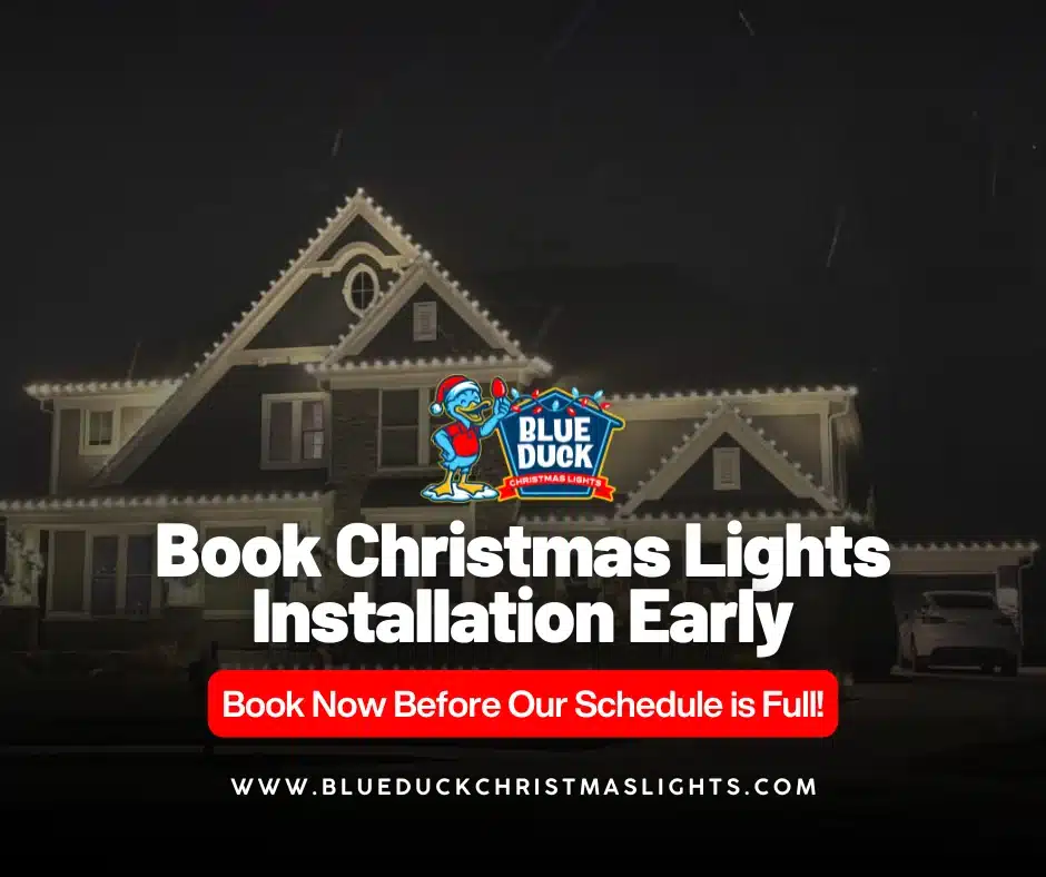 This stunning holiday display from Blue Duck shows why you should book Christmas lights installation early to secure your preferred date and avoid the December rush.