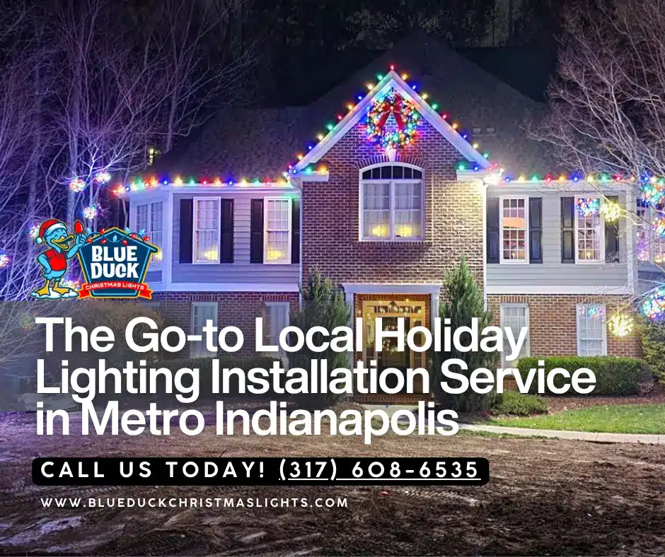 This beautifully decorated home in Carmel showcases commercial-grade exterior lighting and tree & shrub lighting that won't leave you wondering why your Christmas lights keep failing.