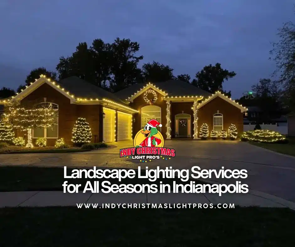 Elegant landscape lighting services for a family home in Carmel, Indianapolis by Indy Christmas Lights Pros.
